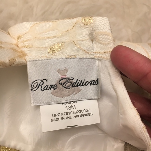 White & Gold Party Dress - Picture 5 of 5